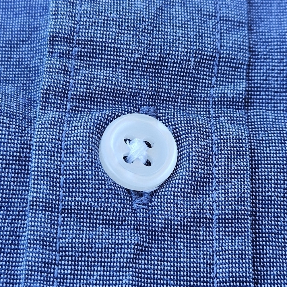 J. Crew Jeans Slim Flex Washed Muted Blue Long Sleeve Button Down Shirt Men's M - Picture 7 of 12